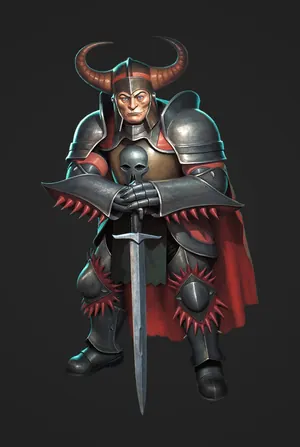 Class portrait of the Demonknight, rendered from client character art.