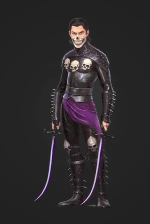 The Shadowblade class portrait, rendered from client character art.
