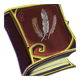 Feathered book icon