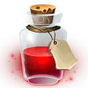 Consumable icon art for a health flask.