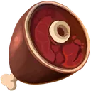 Consumable icon art for raw meat.