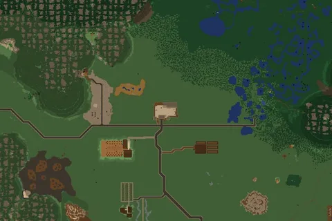 Map render of the Gilded Wall rampart north of the center